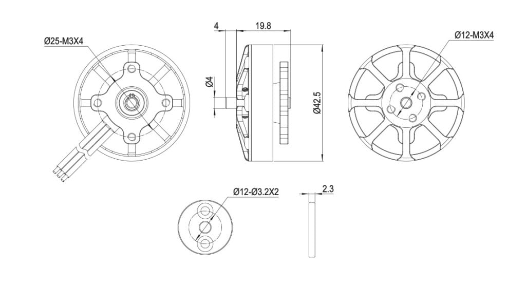MAD 3506 EEE Brushless Motor Pack of 2