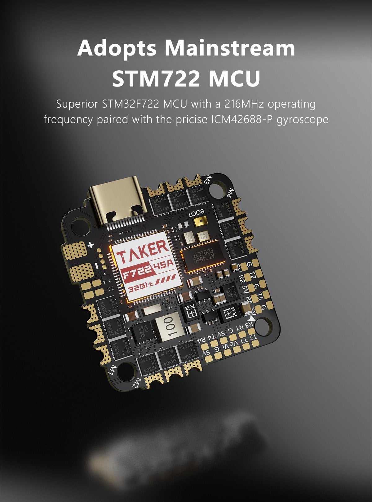 GEPRC Taker F722 45A 32Bit AIO Flight Controller 2-6S