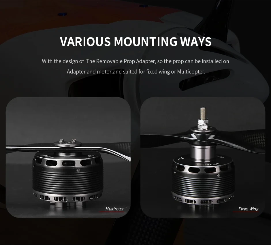 T-Motor AT7224 KV190 Long Shaft Brushless Motor
