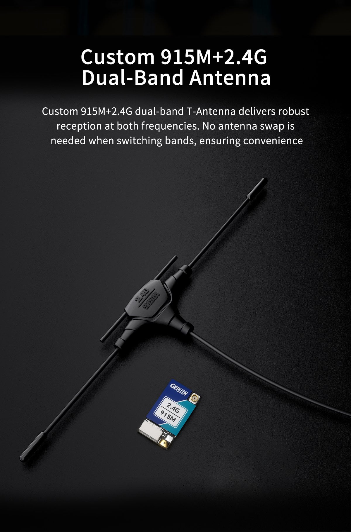 GEPRC ELRS Nano 915M/2.4G Dual-Band Receiver