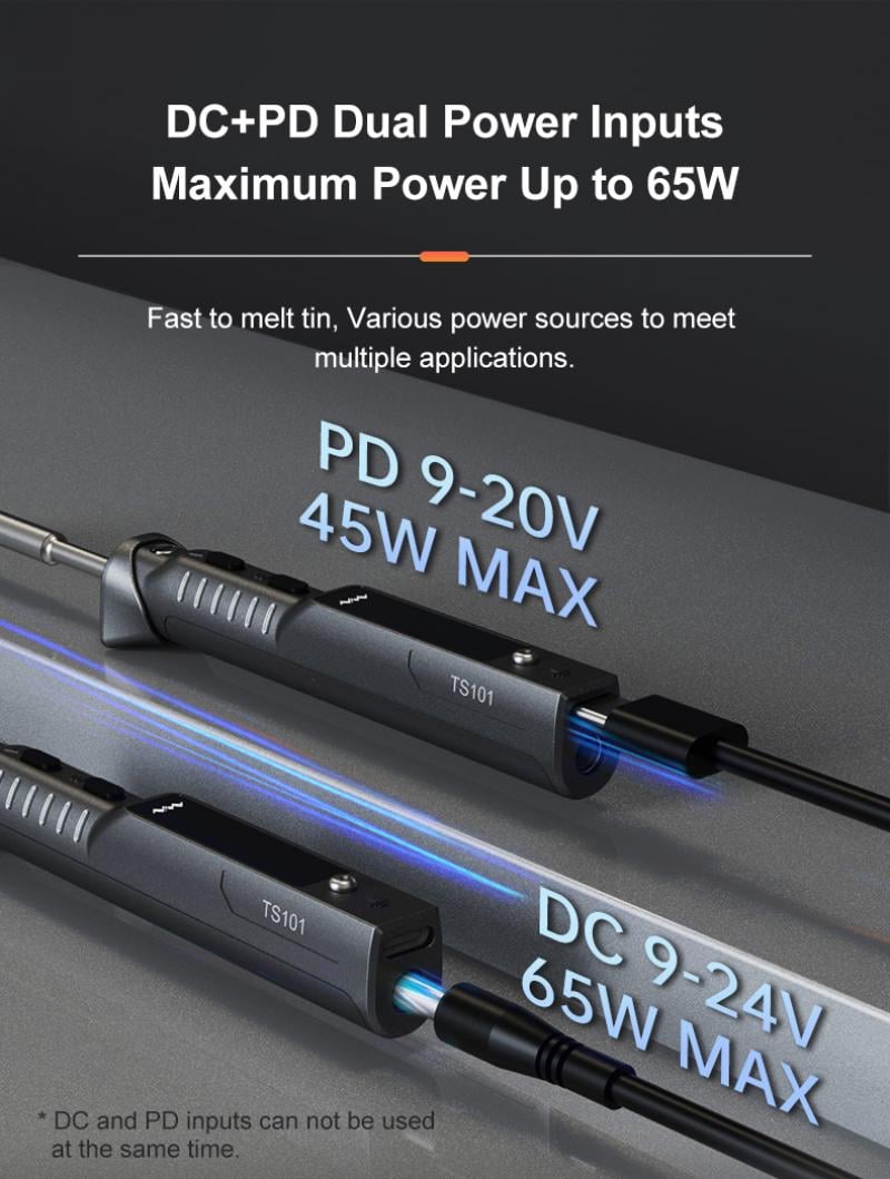 TS101 Soldering Iron (B2 Tip, Gray)