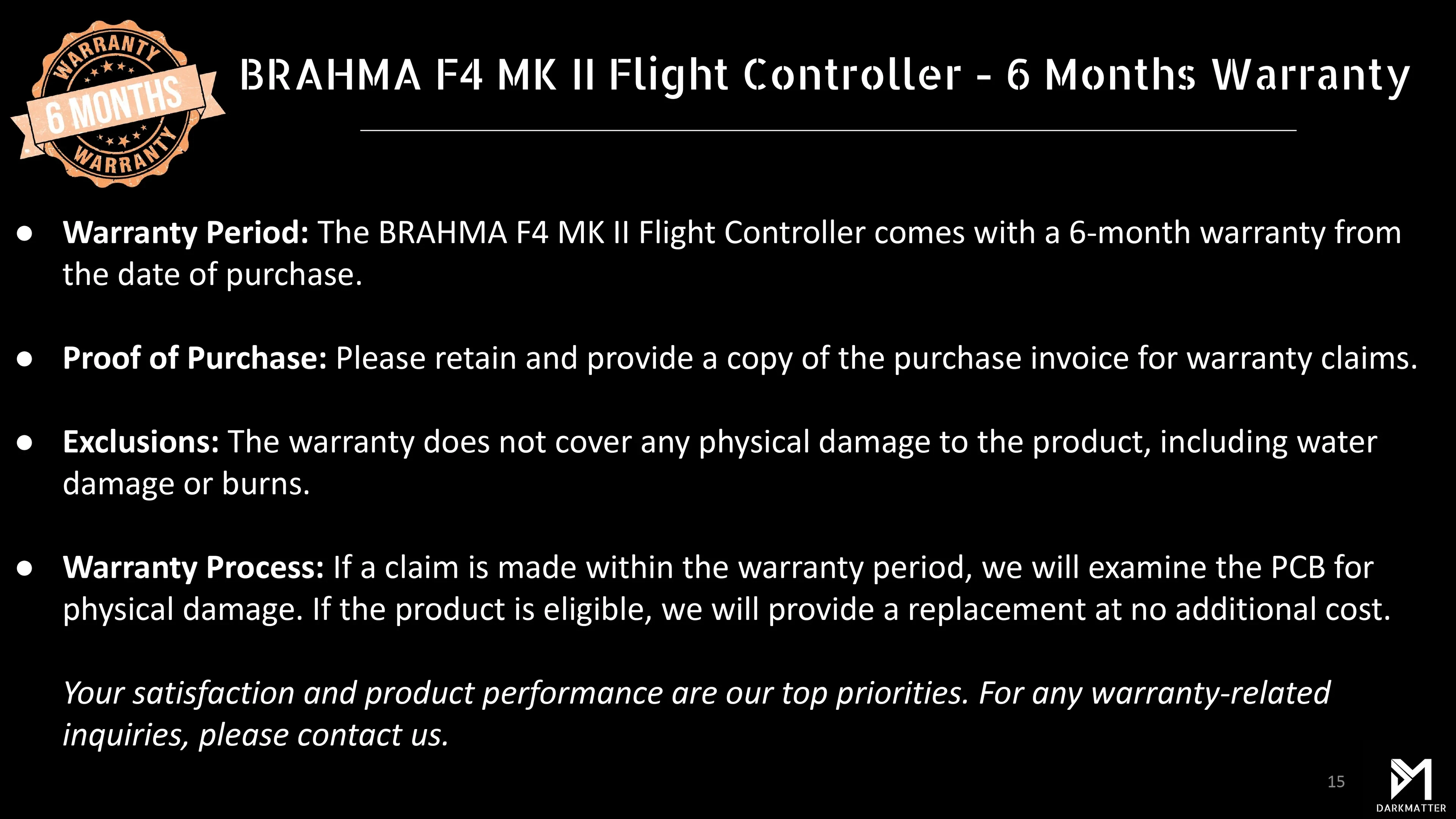 Darkmatter BRAHMA F4 MK-III STM32F405 Flight Controller