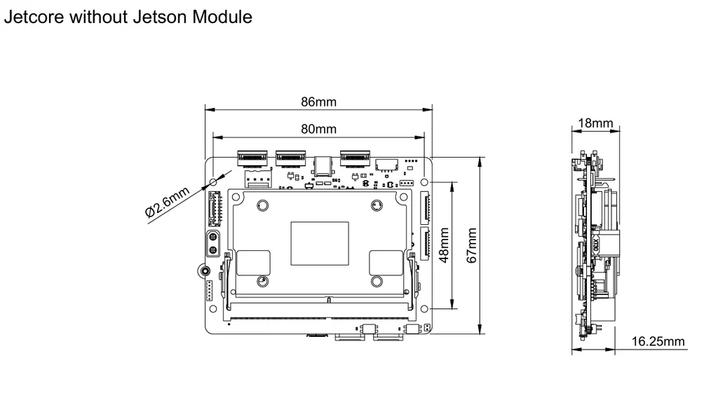 VECROS JETCORE NVIDIA Jetson Carrier Board