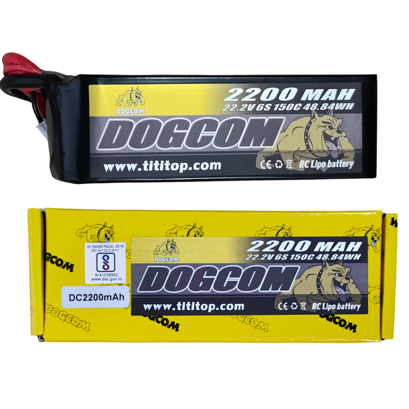 DOGCOM 6S 2200mAh 150C LiPo Battery (XT60)