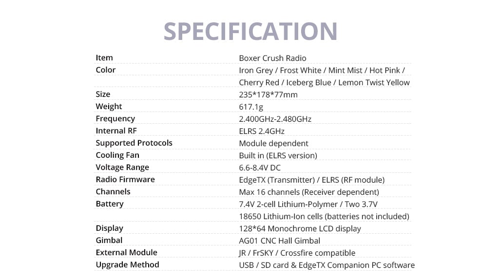 RadioMaster Boxer Crush Radio Controller (ELRS, M2)