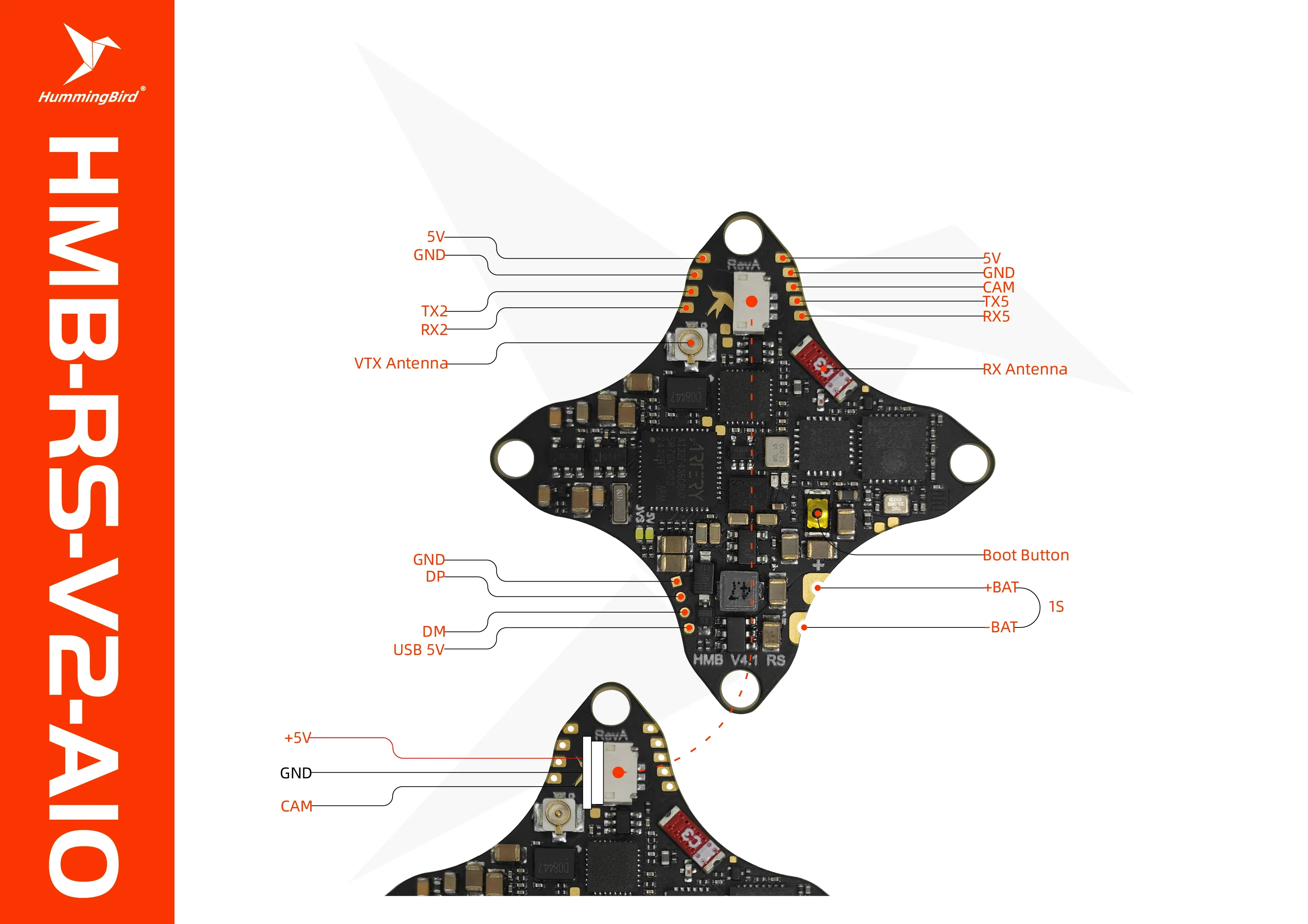 Hummingbird Whoop RaceSpec V2 AIO (ELRS 2.4G, 25–400mW VTX)