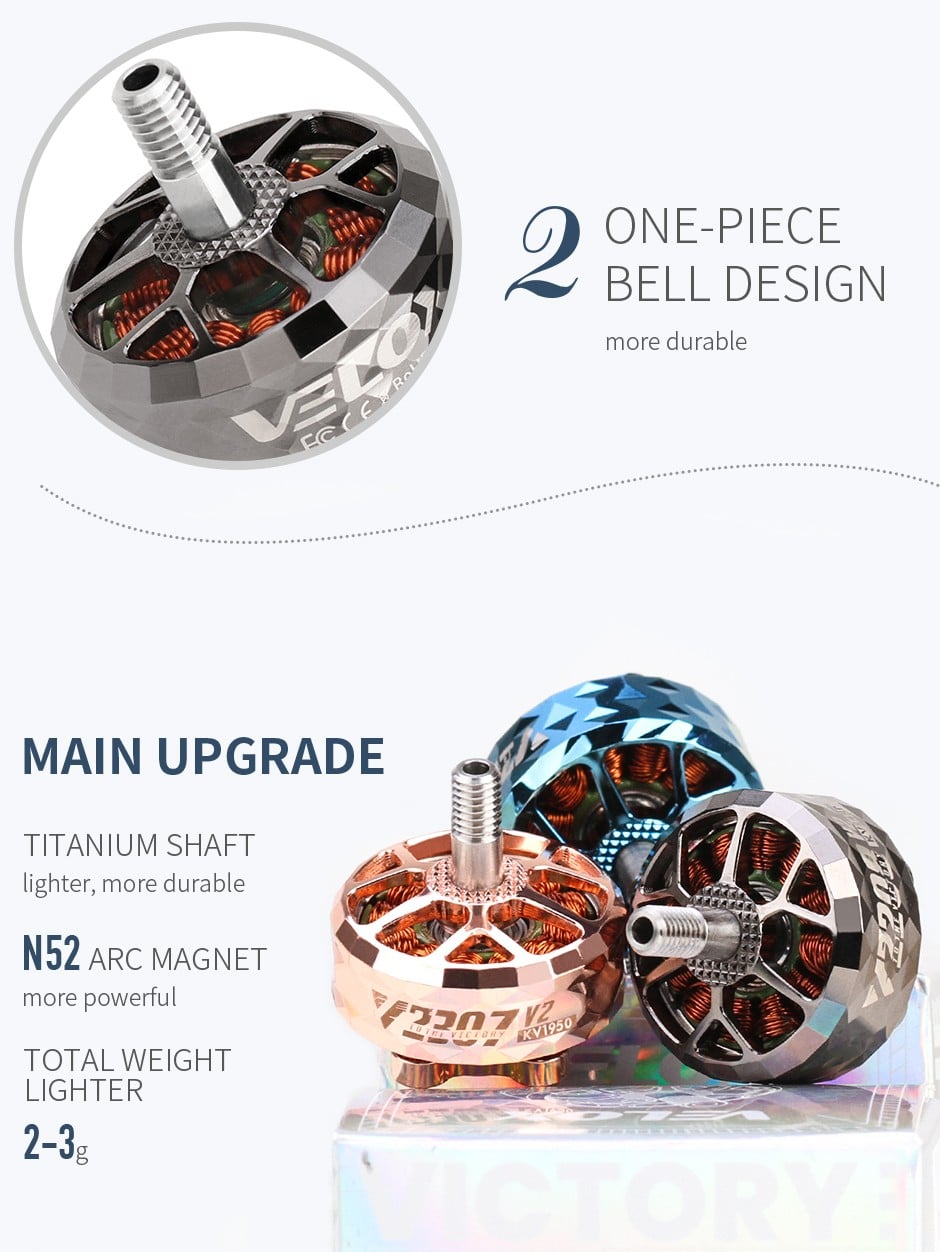 T-Motor VELOX VELOCE V2208 V2 (1750KV/1950KV/2450KV)