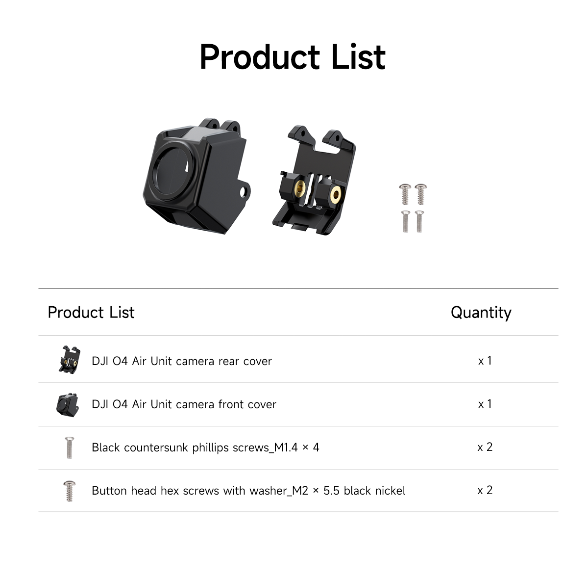 GEPRC DJI O4 Air Unit Camera Module Housing Kit (14mm Mount)