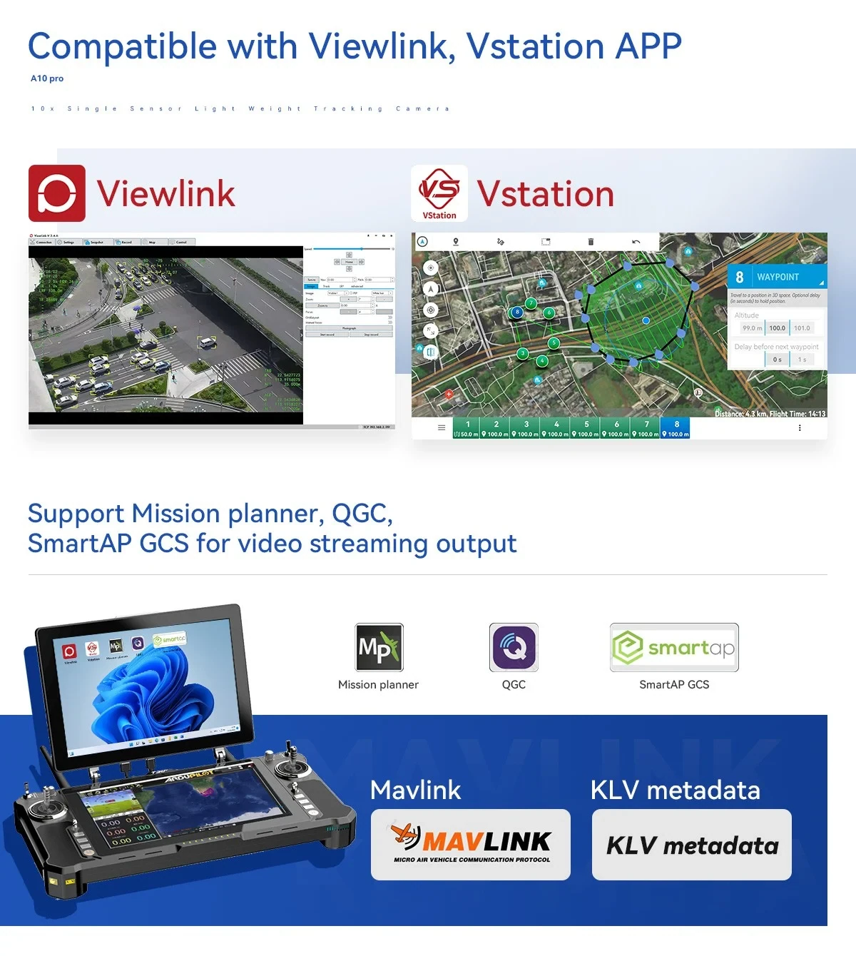 Viewpro A10 Pro 10x Zoom AI Tracking 3-Axis Gimbal Camera