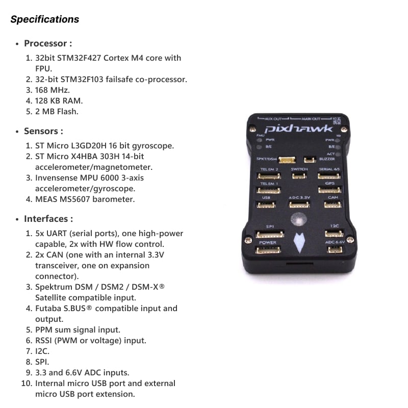 Pixhawk 2.4.8 PX4 32-Bit Autopilot Flight Controller