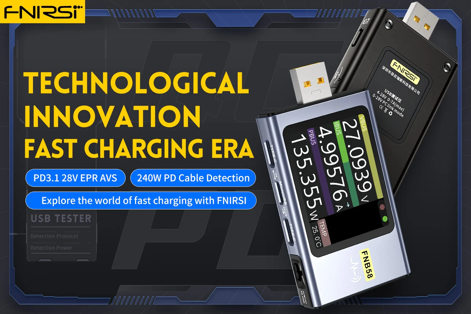 FNIRSI FNB58 USB Fast Charge Tester