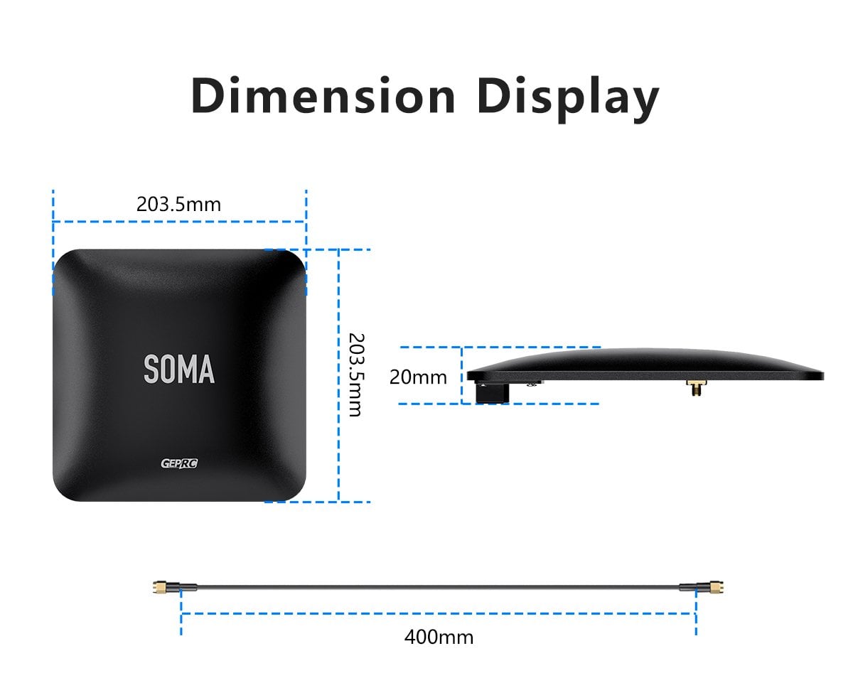 GEPRC SOMA 5.8G Directional Patch Antenna (17dBi, RHCP)