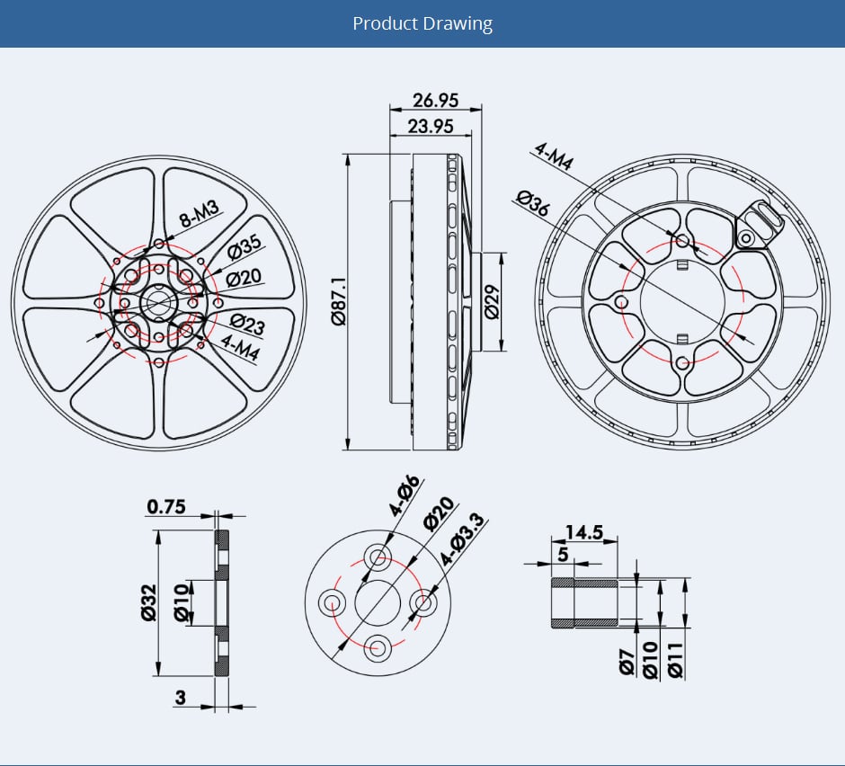 T-Motor U8 Lite 150KV Heavy-Lift Motor