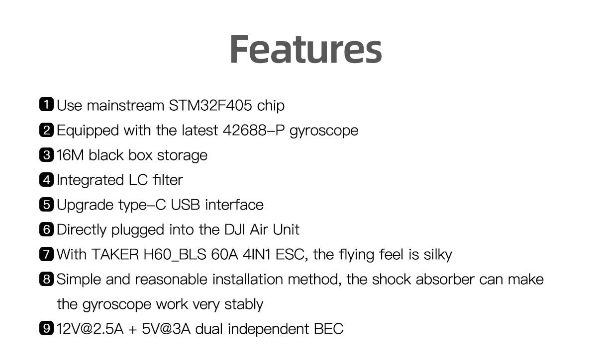 GEPRC Taker F405 BLS 60A V2 Stack