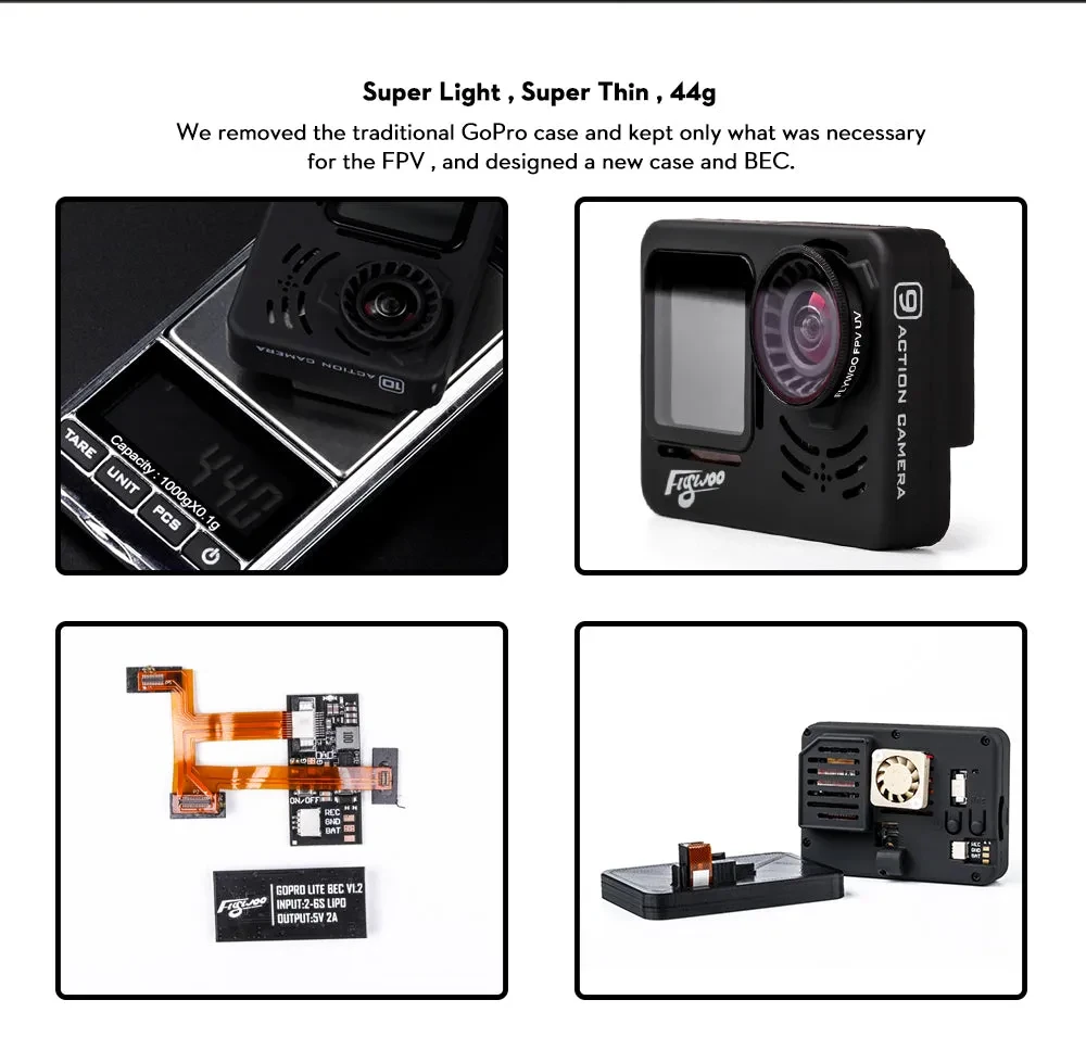 Flywoo Action Camera GP9/GP10/GP11 Naked GoPro DIY Kit
