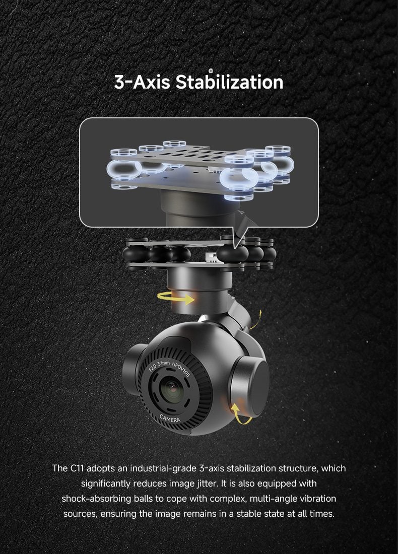 Skydroid C11 4K 30x Digital Zoom 3-Axis Gimbal Camera