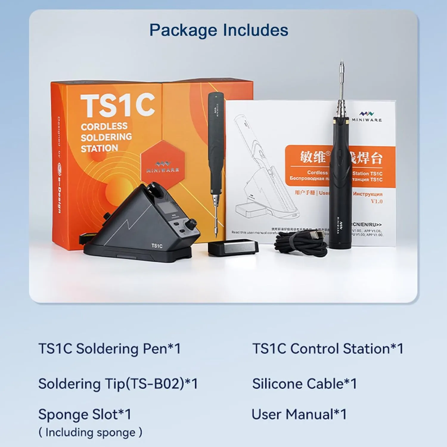 MINIWARE TS1C Rechargeable Smart Soldering Iron