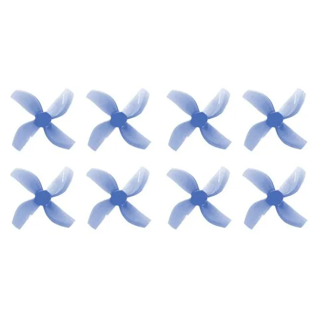 Gemfan 35mm 1.4" 4-Blade Durable Propeller – 1mm Shaft (Set of 8 — 4CW+4CCW) — Color: Blue