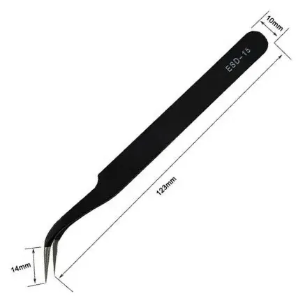 HRC40 Anti-Magnetic Stainless Steel ESD Tweezers