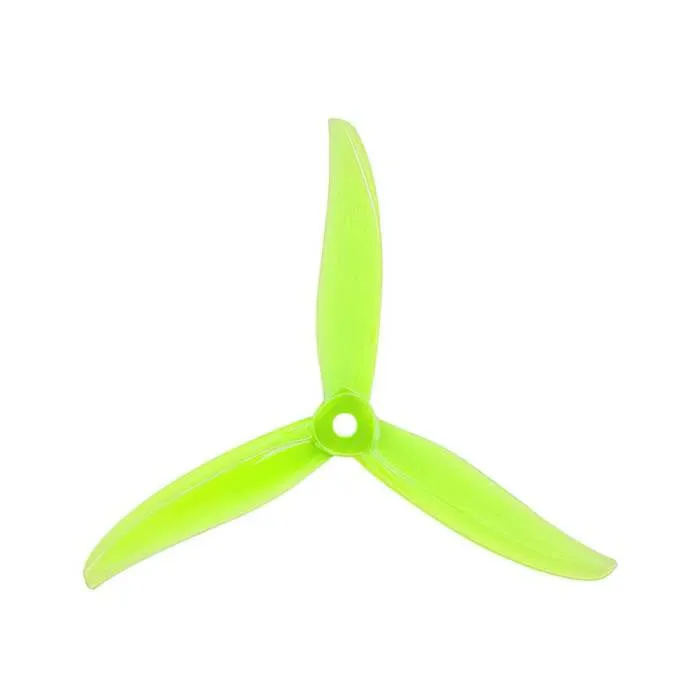 Gemfan SBANG 4934 3-Blade Propeller (Set of 4) (2 CW + 2 CCW) — Color: Yellow / Direction: CW, Color: Yellow / Direction: CCW