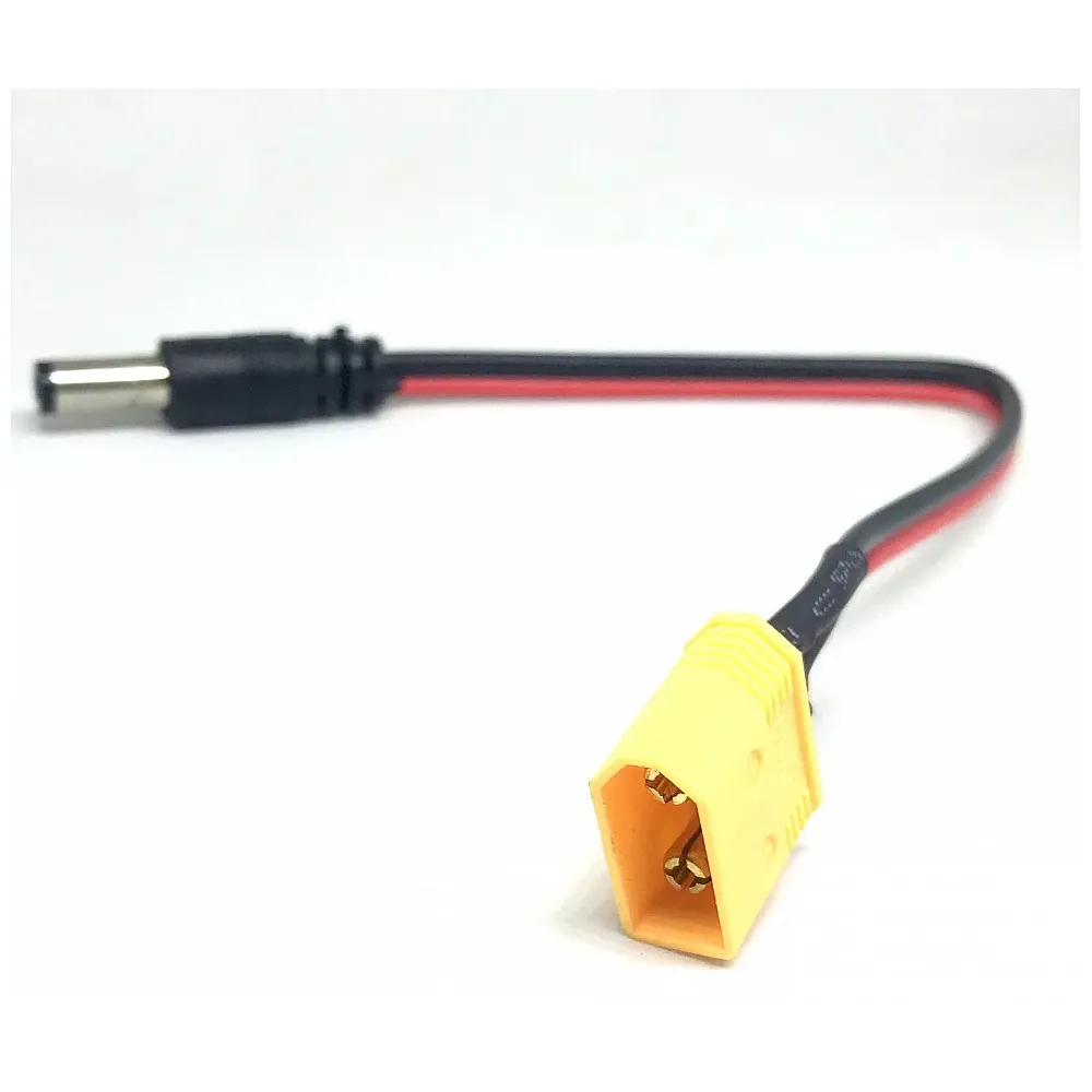 XT60 Male to 5.5mm DC Jack Male Cable, 15cm
