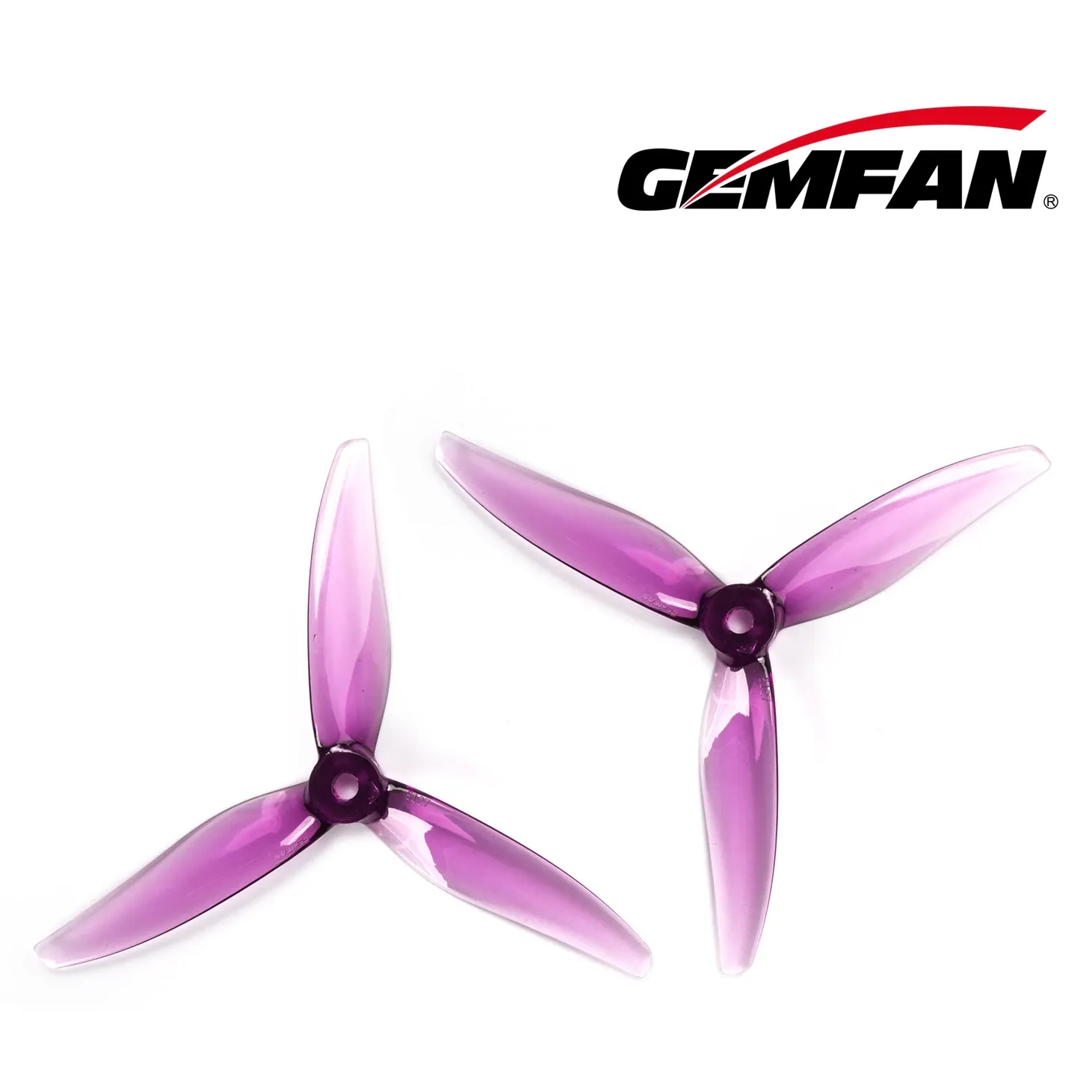 Gemfan Hurricane 5127-3 Propeller (Set of 4 — 2CW+2CCW) — Color: Clear Purple