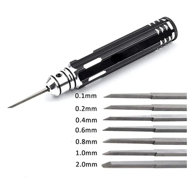 ReadyToSky Hobby Cutting Tool Chisel+7 Blade 0.1/0.2/0.4/0.6/0.8/1.0/2.0mm