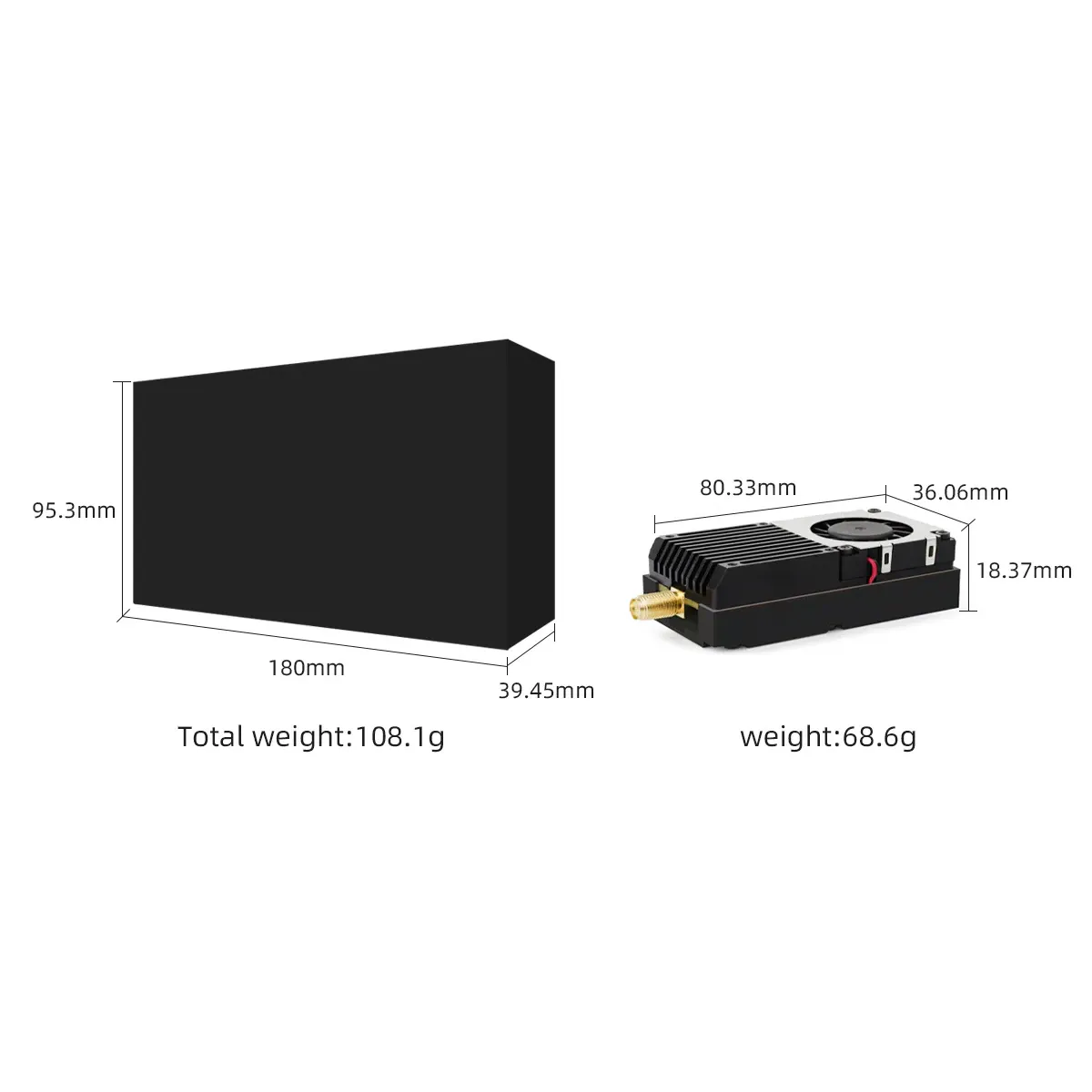 HGLRC 5.8G 5.5W High Power Video Transmitter Adjustable Power