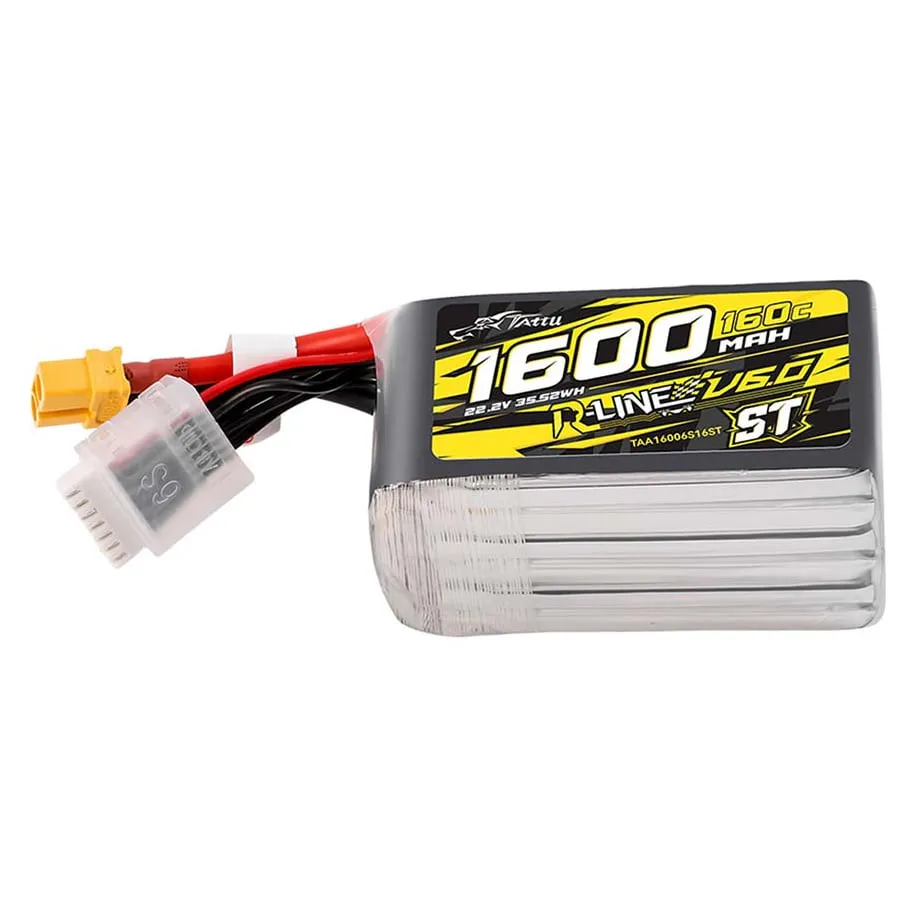Tattu R-Line V6.0 1600mAh 6S 160C LiPo Battery (XT60)