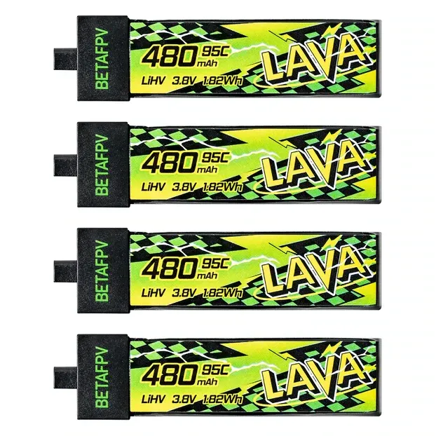 BetaFPV LAVA II 1S 480mAh 95C LiHV BT2.0 Battery (4PCS)
