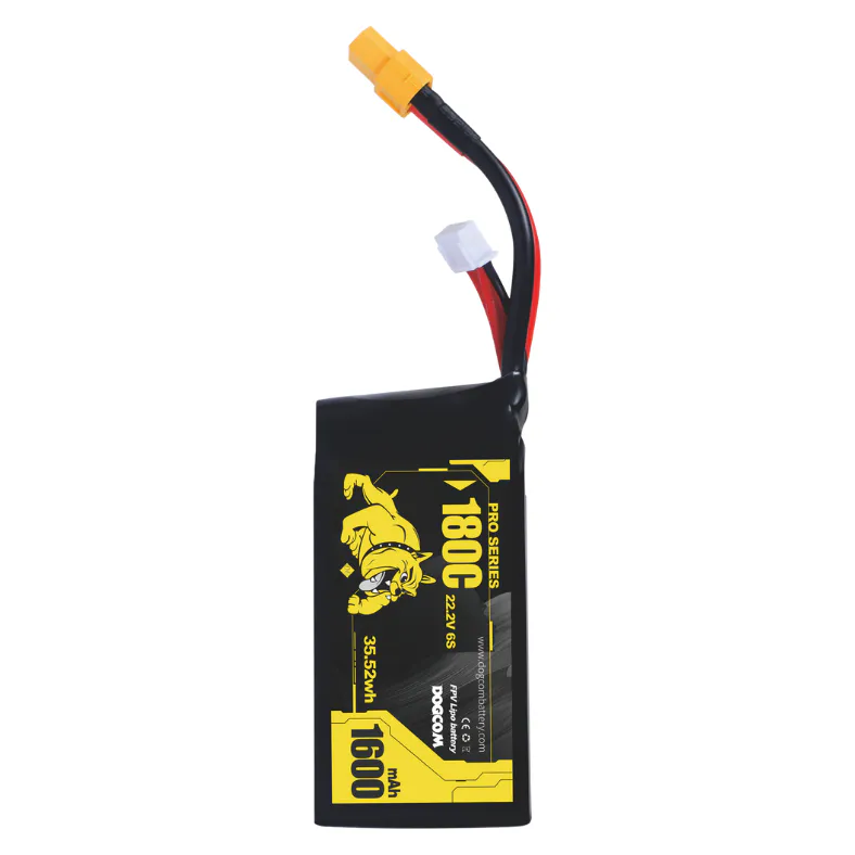 DOGCOM 6S 1600mAh 180C Racing LiPo Battery (XT60)