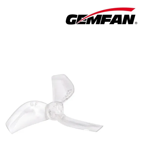 Gemfan 31mm 1219S 3-Blade Propeller (Set of 8 — 4CW+4CCW) — Color: Clear / Mounting: 1mm