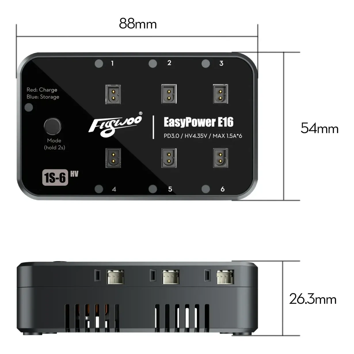 Flywoo EasyPower E16/E24 1S/2S Battery Charger