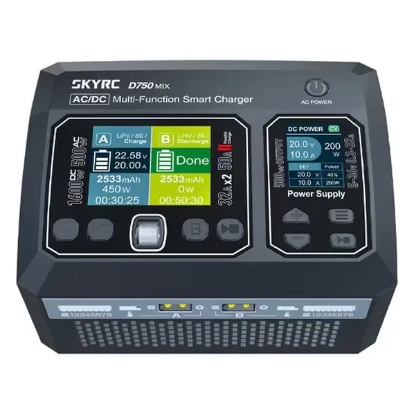 SkyRC D750 MIX Dual Channel AC/DC Charger with Bluetooth