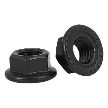 M3 Black 304 Stainless Steel Flange Nut (Pack of 10)