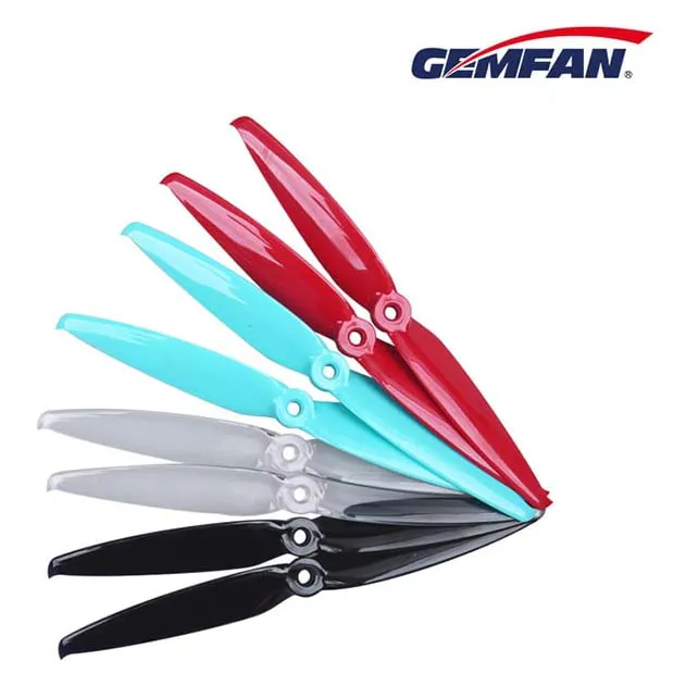 Gemfan Flash 7042 Durable 7" Bi-Blade Propeller (Set of 4 — 2CW+2CCW) - Black Color
