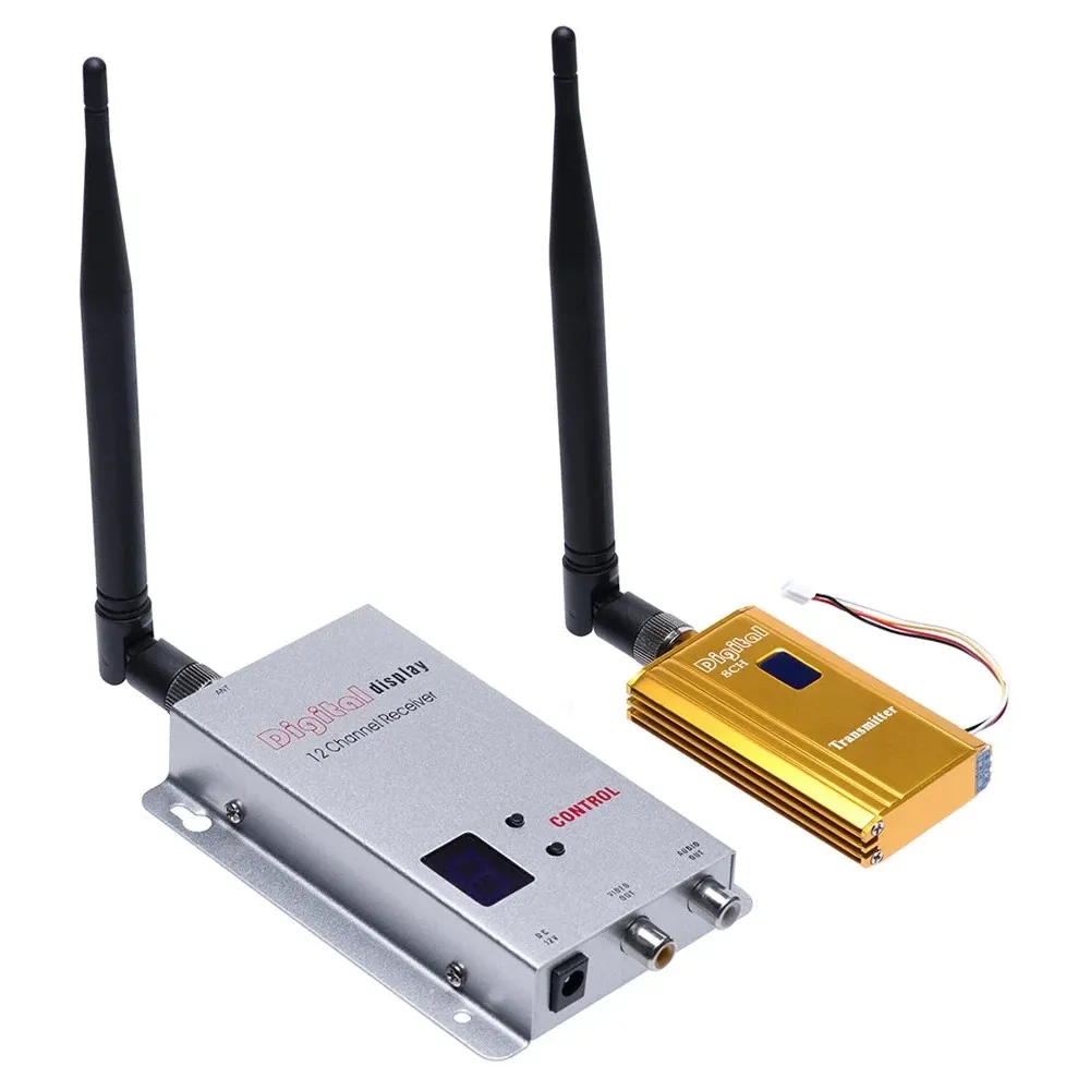 1.2GHz 2W FPV Audio/Video 8CH Transmitter and 12CH Receiver Set