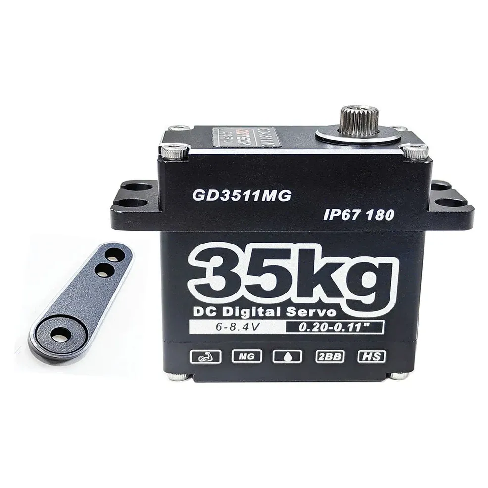 DYS Waterproof 35kg 8.4V Digital Servo, CNC Aluminium Case (IP67)