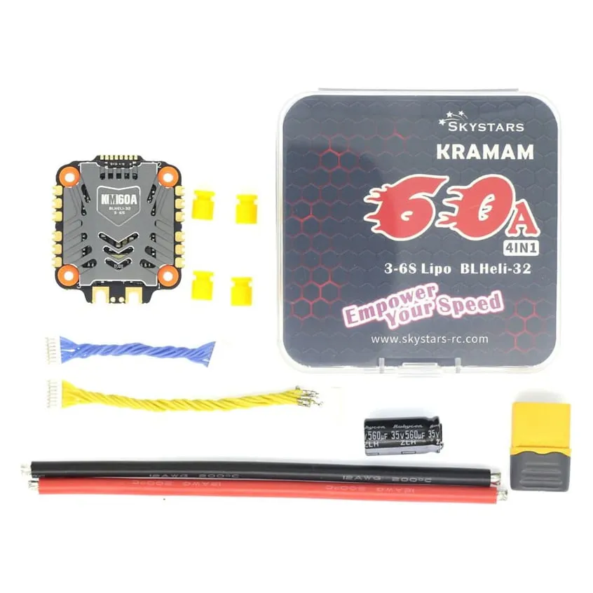 Skystars KM60 60A 3-6S BLHeli_32 4-in-1 ESC