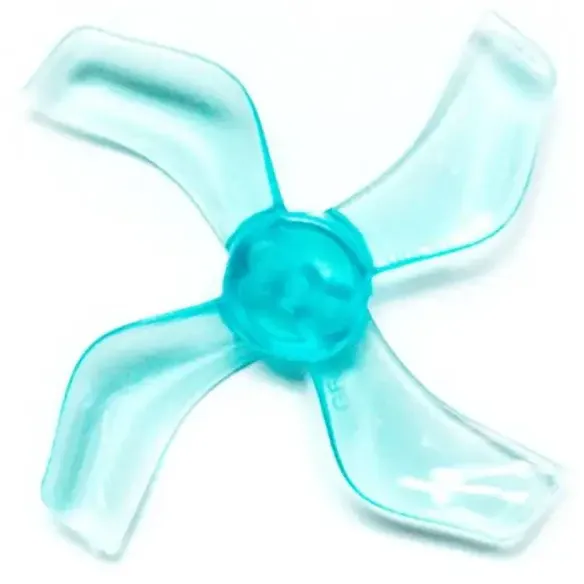 40mm 1636 PC 4-Blade Whoop Propeller (1mm Shaft) — Color: Clear Blue