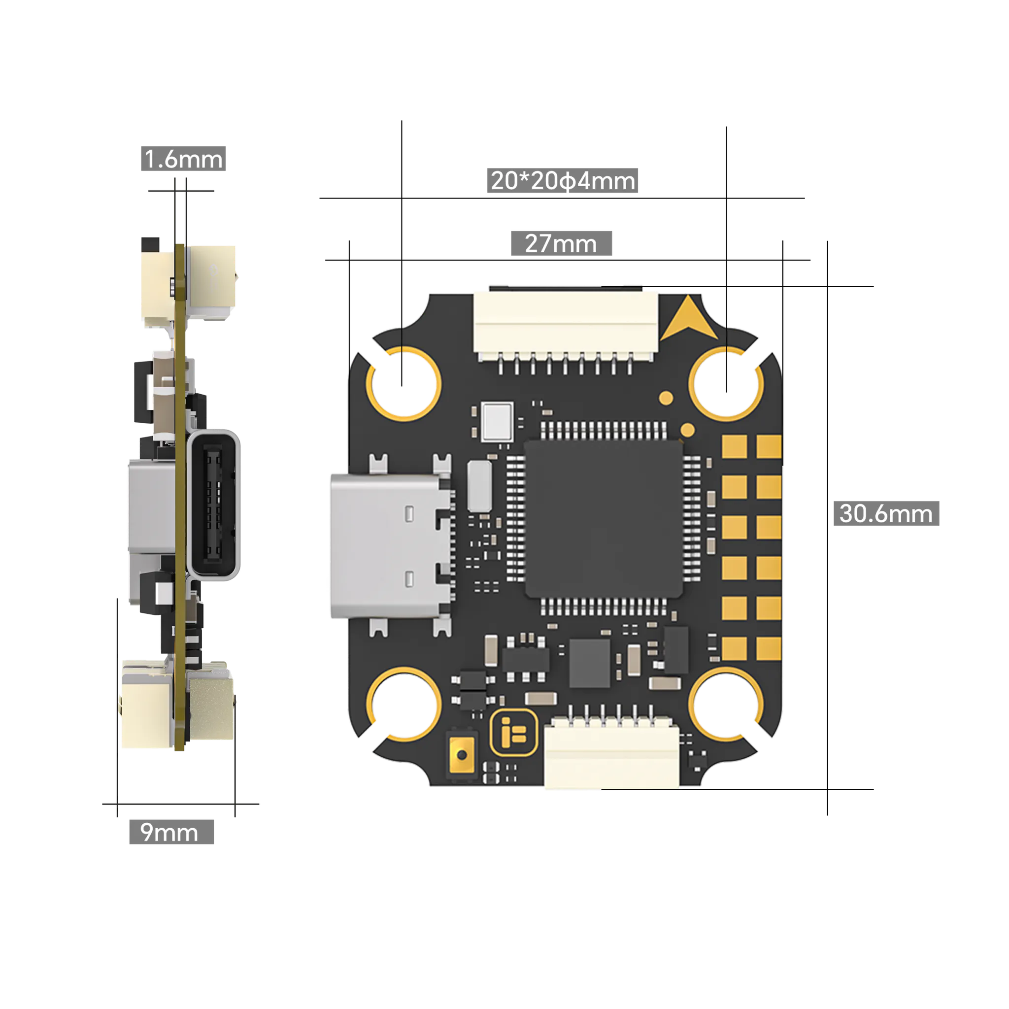 iFlight Borg Mini F7 Stack 60A 4-IN-1 20x20 Nazgul Evoque F5