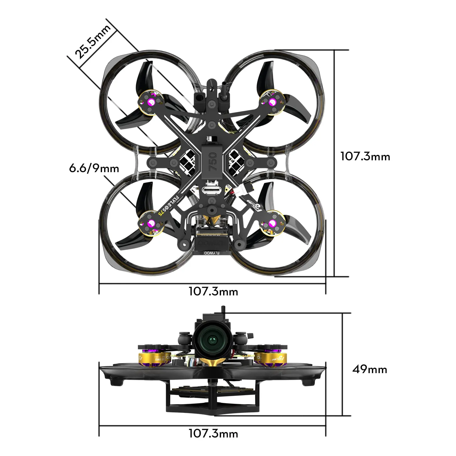 Flywoo FlyLens 75 DJI O4 Wide 2S Cinewhoop