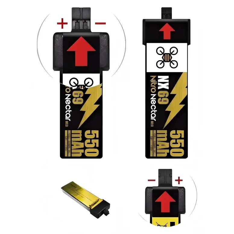 NewBeeDrone Nitro Nectar NX69 1S 550mAh 80C HV LiPo Battery