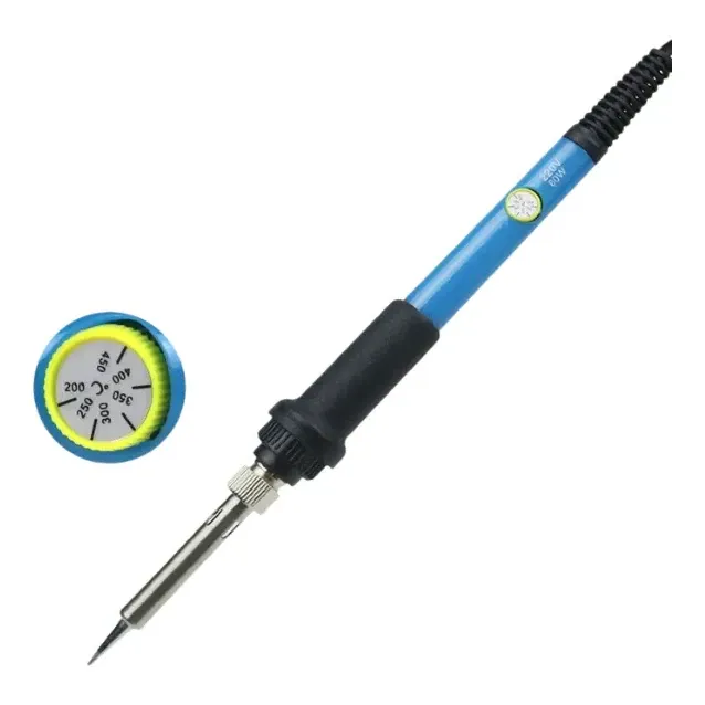 60 Watt 220V Adjustable Temperature Soldering Iron (Blue) — Switch: Without ON/OFF Button