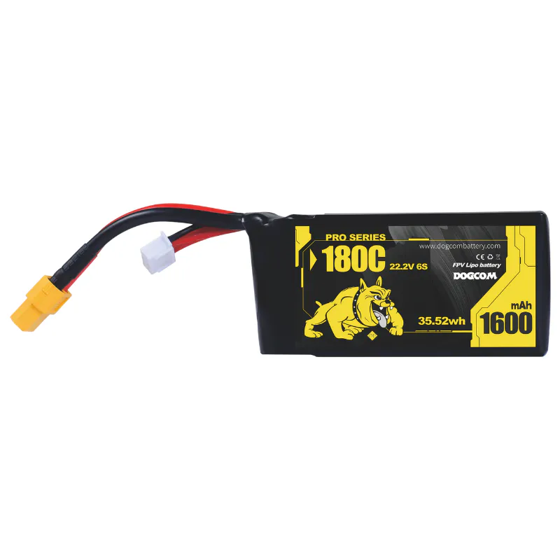 DOGCOM 6S 1600mAh 180C Racing LiPo Battery (XT60)