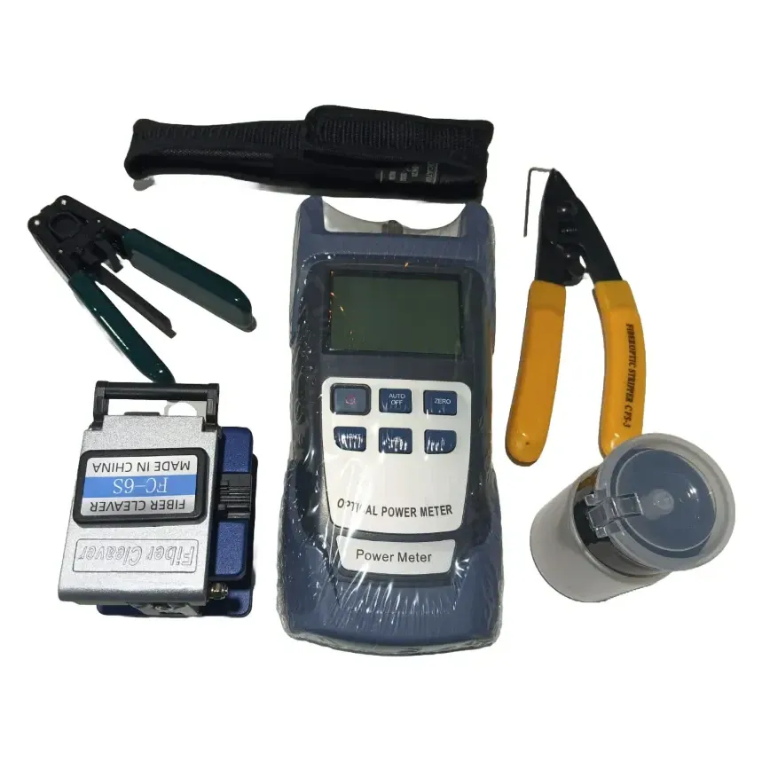 Optical Fiber Tool Kit with FC-6S Fiber Cleaver and Storage Bag