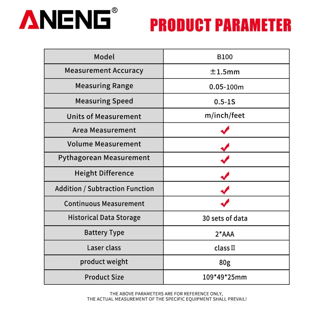 ANENG B60 Laser Distance Meter