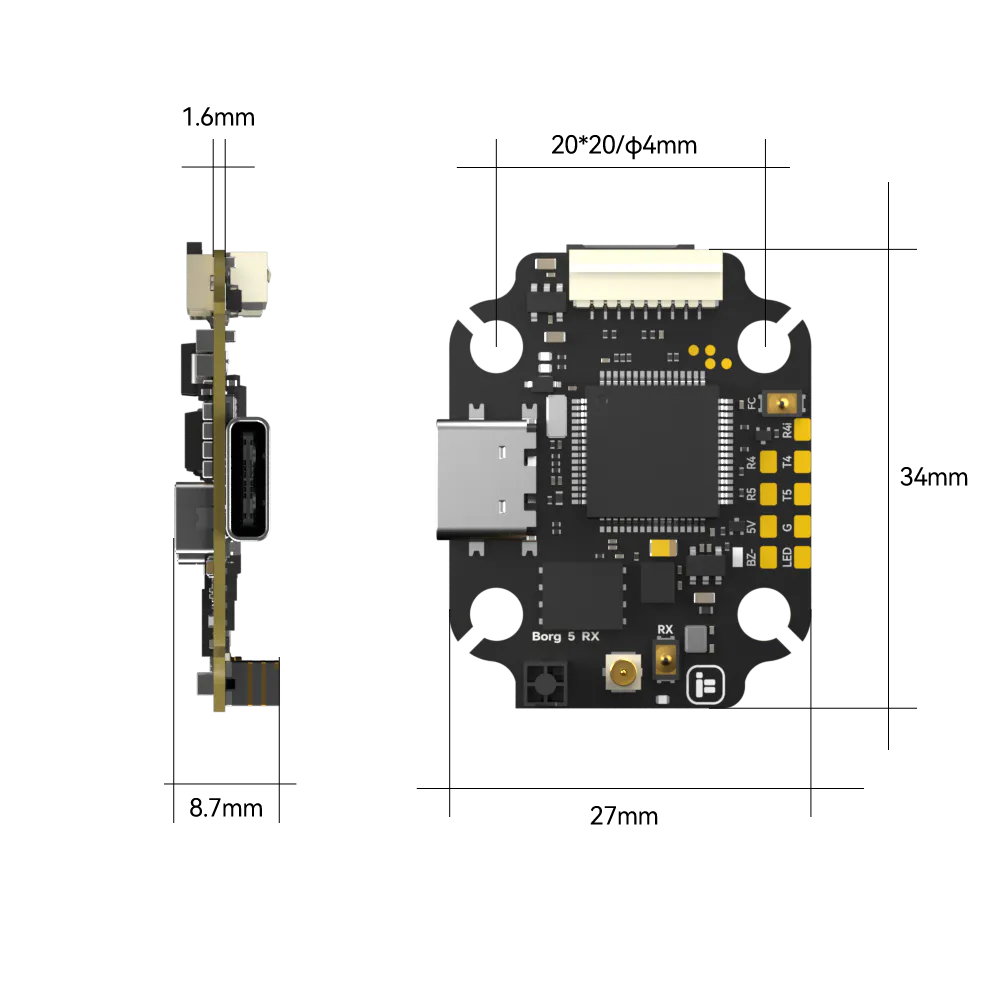 iFlight Borg 5S RX Stack with Borg 60R ESC