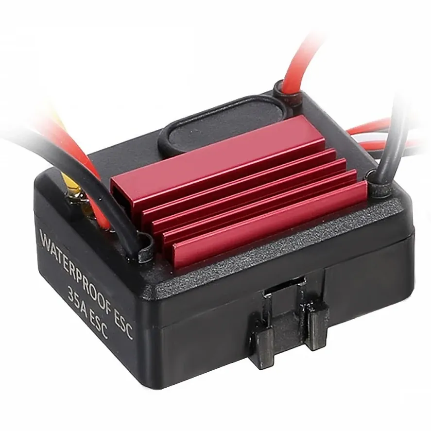 35A Brushless RC Car ESC, 2-3S with T-Plug (Red)