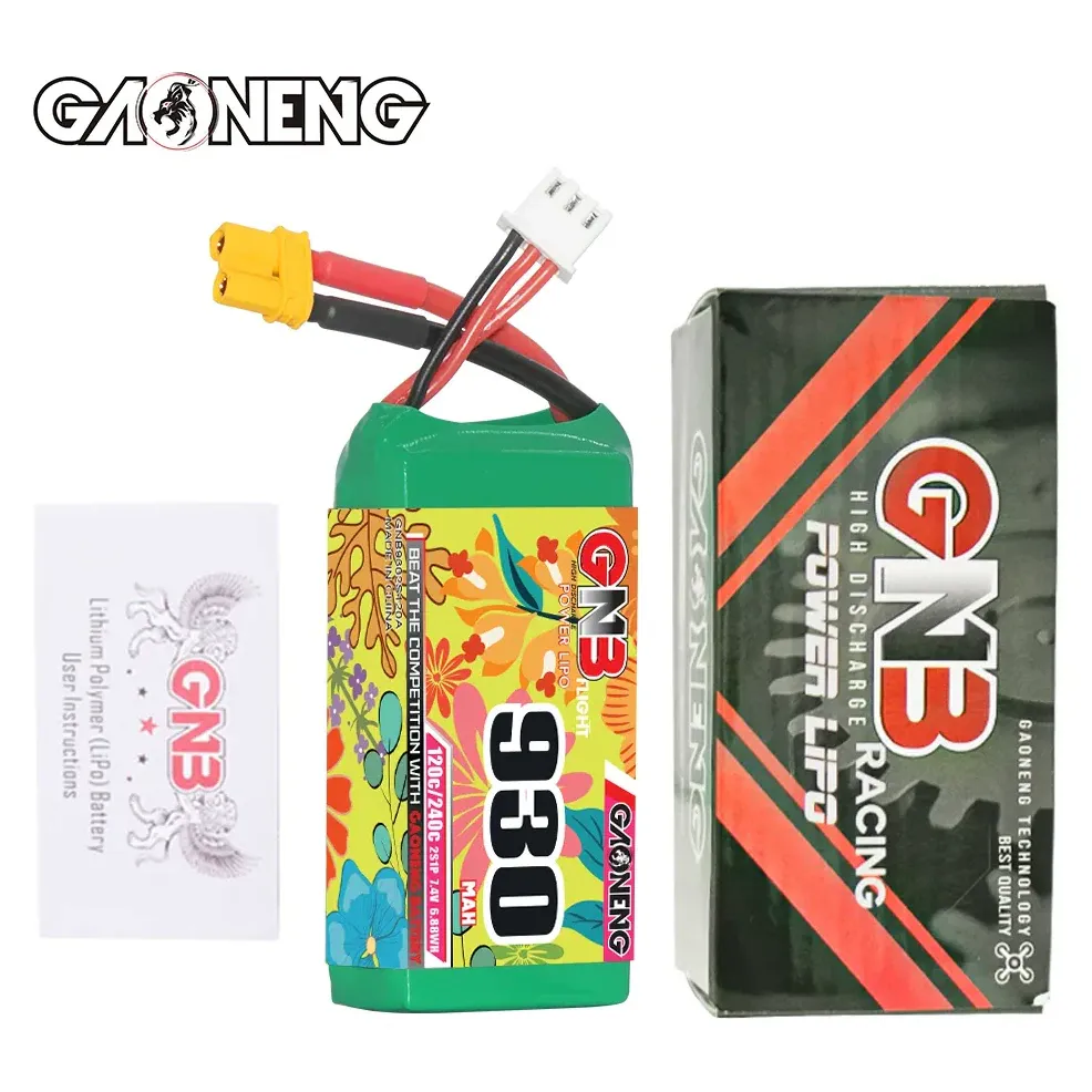 GAONENG GNB 930mAh 2S 7.4V 120C XT30 LiPo Battery